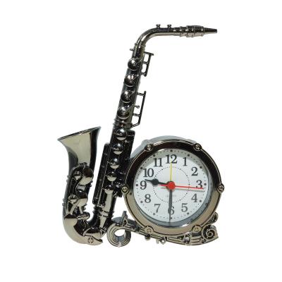 China T158 Minimalist Toy Saxophone Bedroom Desk Analog Kids Little Old Man Decor For Home Motion Cute Alarm Clock for sale