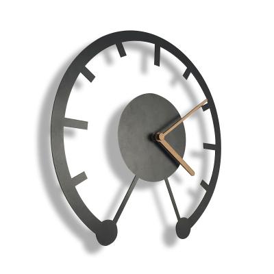 China New W201 classic/postmodern black wholesale minimalist oversized 16 inch for home metal iron aluminum gold mantel wall clock for sale