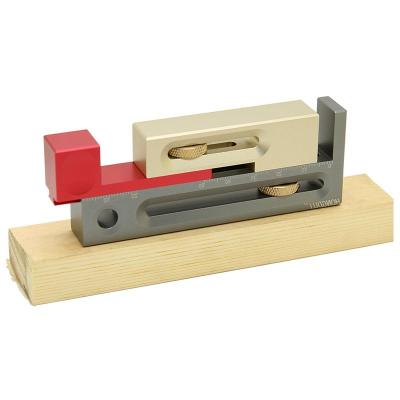 China Easy To Use Woodworking Tools Table Saw Slot Setter Mortise Tenon Tool Movable Measuring Block Length for sale