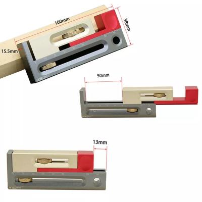 China Easy To Use Table Saw Slot Setter Mortise Tenon Tool Movable Block Length Woodworking Measuring Tools for sale