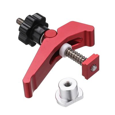 China Easy To Use Red Quick Hold Down Clamp T-Slot T-Track Clamp Set Woodworking Tool For Sale for sale