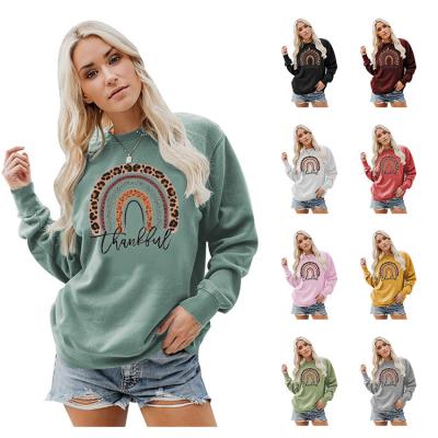 China 2021 New Anti-wrinkle Print Crewneck Women's Hoodies and Sweatshirts Fashion Long Sleeve Casual Pullover Women Sweatshirt for sale