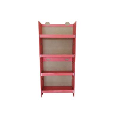 China Customized Size And Logo Recyclable Retail Store 4-Layer Floor Paper Cardboard Paper Display Stands Rack for sale