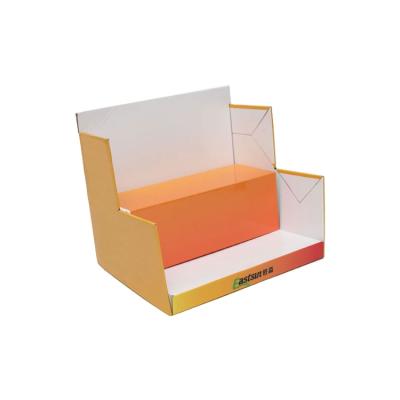 China Recycled Materials POP Supermarket Display Box Cardboard Printed Health Care Retail Products Display Display Box Recyclable Material Back Paper for sale