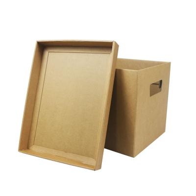 China New Recycled Materials Support Custom Cheap Wholesale Cardboard Household Items Organizer Storage Box Trash Bin Wrapping Paper Materials Support for sale