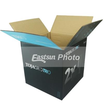 China Recycled Materials Wholesale Colored Black Brown Corrugated Cardboard Shipping Paper Box Customized Packing Cardboard Boxes For Sale for sale