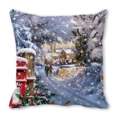 China Christmas Anti-static Wholesale Tile Embroidery Decorative Cushion Cover for sale