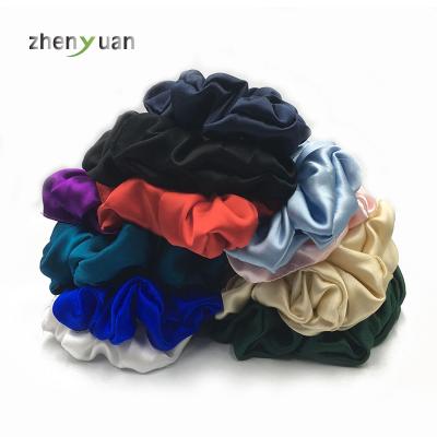 China Fashion 16mm 3 Sizes Mulberry Silk Hair Ties Scrunchies Luxury Wholesale Luxury Silk Hair Scrunchies Extra Large Elastic 100% Pure Silk Hair Bands for sale