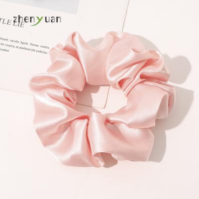 China Fashion In 100's 100's Running Non-Toxic Skin Friendly Real Silk Hair Scrunchies 3.5cm Luxury Silk Hair Accessories for sale