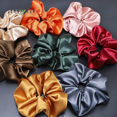 China Fashion Pure Silk Hair Scrunchies 2.36in Mulberry Silk Hair Ties 100% Silk Hair Scrunchies Hari 19momme Stand for sale