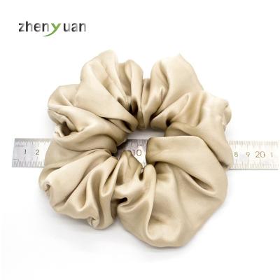 China Fashion 22momme Women's Real Silk Solid Hair Scrunchies 100% 2.36 Inch Hair Bands Fancy Hair Accessories for sale