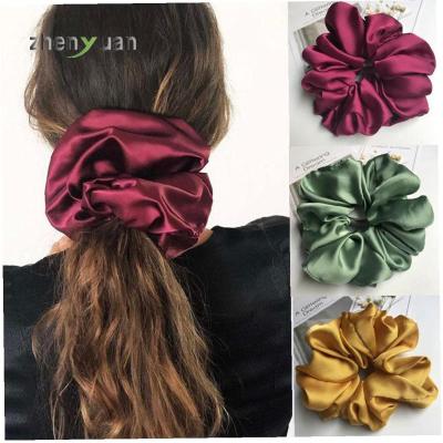 China Fashion Label 100% Pure Mulberry Silk Hair Ties Giant 2.36inch 22momme Pure Silk Hair Scrunchies for sale