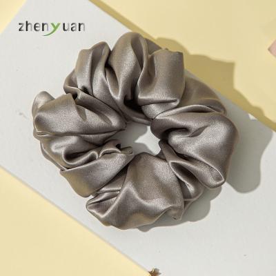 China Fashion low MOQ customized scrunchy fashion scrunchies 100% silk elastic natural mulberry silk colorful for sale