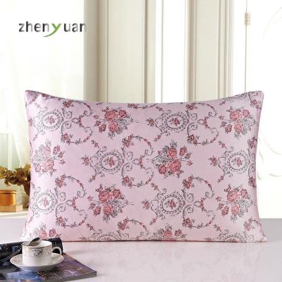 China Mulberry silk 16 momme floral print custom pattern 100 fast shipping anti-static silk pillow case with zipper for sale