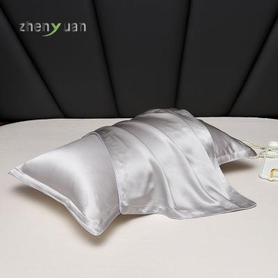 China Luxury Wholesale Organic Custom Pillow Case Logo Pillow Cases Queen Size 51*76cm Anti-Static Envelope Opening 100% Silk Pillow for sale