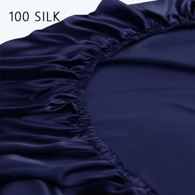 China Factory Wholesale Disposable Mulberry Silk Bed Sheet Fitted Sheet 100% Pure Mulberry 19momme Sheet for sale