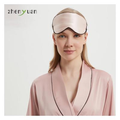 China Luxury Adjustable Strap Silk Filler Headband Real Mulberry Anti-wrinkle Silk Eyemask Sleeping Silk Eye Mask for sale