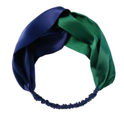 China Custom soft silk headbands hair accessories color match hair band luxury logo silk soft headbands for sale