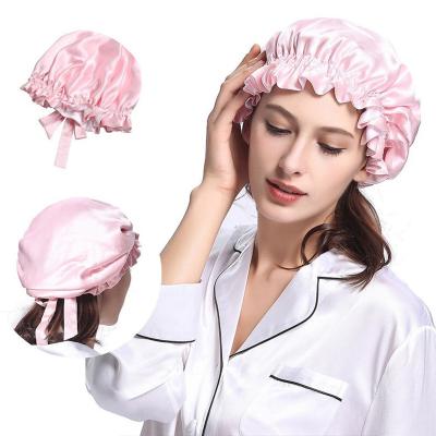 China Wholesale Plush 100% Mulberry Silk Hair Hood With Custom Logo For Women Sleep for sale