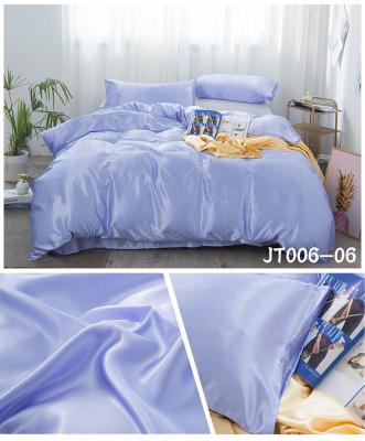 China Anti-Static Microfiber Bed Sheet Set Satin Silk Bed Sheets Fitted Luxury 3pcs Satin Bedding Cover, Sheets, Fitted Sheet for sale