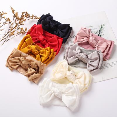 China Wash face. Swim. Wholesale Baby Satin Turban Hair Accessories Etc. Bow Silk Ribbed Headbands Headband Kids for sale