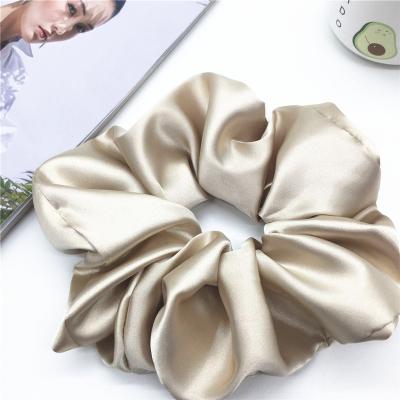 China Hot Sale Fashion Satin Silk Cute Women Scrunchies Giant Giant Hair Ponytail Holder for sale