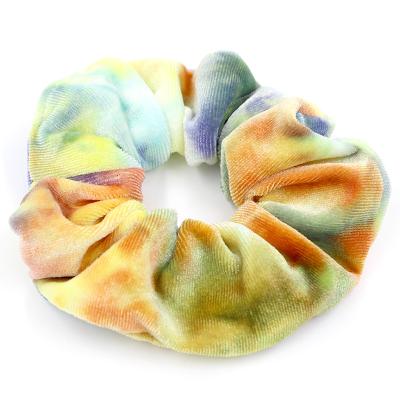 China Fashion Custom Color Or Print Bun Piece Scrunchie Curly Messy Cover Hair Updo Fashion Hair Scrunchies For Hair for sale