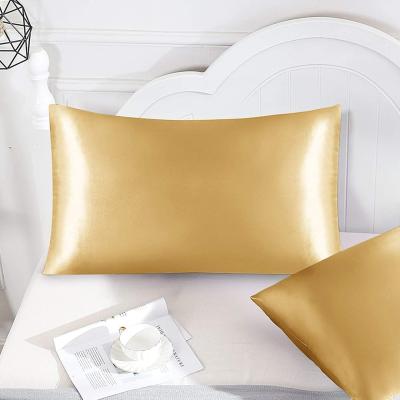 China Wholesale Anti-Static Organic Natural Silk Pillowcase Satin Zipper Satin Tile Cover Case for sale