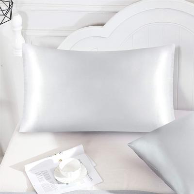 China 100% Vegan Anti-Static Private Label China Cooling Pillow Case Silk In Stock Zipper Hidden Pillow Case for sale