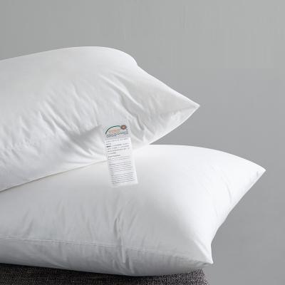 China 2 Pack Anti-Static Goose Feather Hotel Sleep Filling Pillows For Stomach Or Sleepers Side Bed Pillow for sale