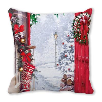 China Good quality Christmas print anti-static cushion covers china wholesale sofa pillow case for sale