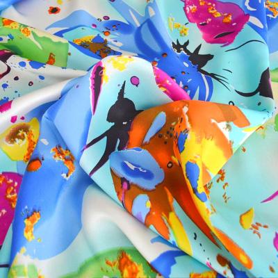 China Organic Floral Digital Printing Silk Fabric 100% Silk Fabric Plain Silk Fabric For Dresses for sale