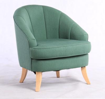 China OCCASIONAL BALL CHAIR CANVAS CUSHION SEAT ARMCHAIR SOFA TUBE CHAIR OCCASIONAL LIVING ROOM WITH WOODEN LEG for sale