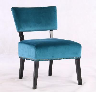 China OCCASIONAL CHAIR LIVING ROOM LEISURE CHAIR VELVET BEDROOM DIFFERENT DESIGN ARMCHAIR WITH NAIL for sale