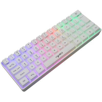 China Wholesale Wireless Mini Rechargeable 61 Keys Wired Backlight Gamer Teclado TYPE C 2.4Ghz Wireless Gaming Keyboard for sale