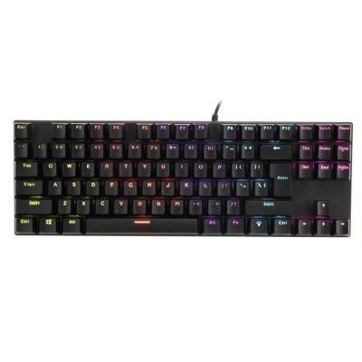 China Factory Price Wholesale OEM 87keys RGB Gamer Plug and Play Portable Gaming Wired Mechanical Keyboard for sale