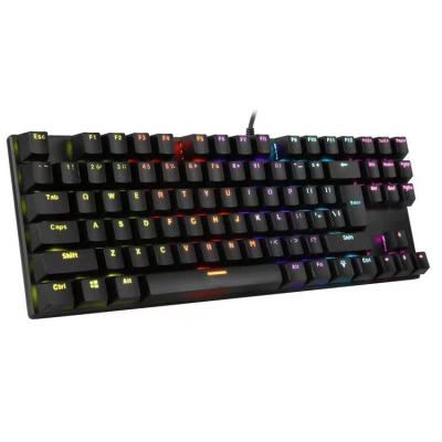 China Factory Custom 87keys RGB Plug and Play Cheap Gamer Wired Mechanical Keyboard for sale