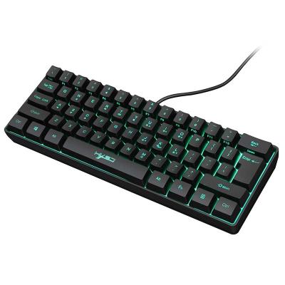 China Dropshipping 61keys Game Keyboard Ready To Ship Cheap Wired RGB Lighting 61Keys Mini Game Keyboard for sale