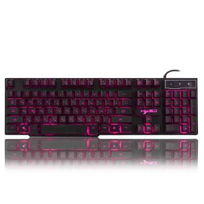 China Wholesale Backlit Gaming Keyboard USB Wired Teclado Electronic Glowing Colorful Backlit Cheap Gamer Gamer Keyboard for sale