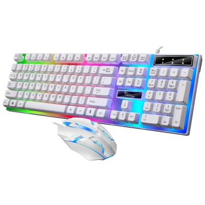 China Anti-drop Factory Wholesale RGB Gaming Keyboard Mechanical Mouse Backlit Cable Combo Set For Computer Laptop for sale