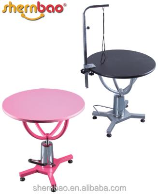 China Shernbao FT-805 Height Adjustable Circular Hydraulic Dog Grooming Table Electric Grooming Table Viable for sale