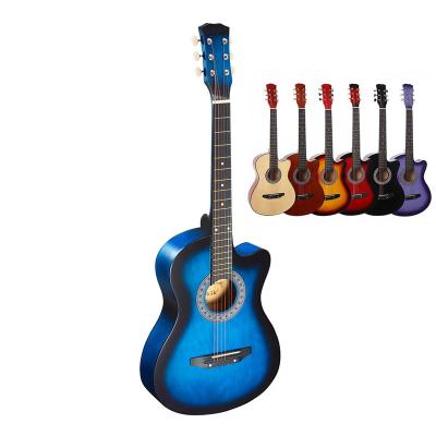 China Linden Guitars Acoustic Guitar Musical Instruments China Beginners Music Lovers For Sale 38 Inch Basswood Linden Maple OEM 6 String for sale