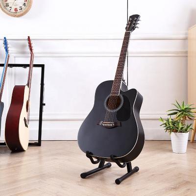 China Basswood 41 Inch Student Beginner Wooden Acoustic Normal Steel Guitar With Cutway Guittars Musical Instruments for sale