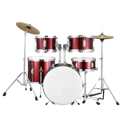 China 5 Pcs Drum Percussion Instrument Set Junior Drum Set OEM 3 Colors Wholesale Drum Set For Kids for sale