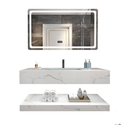 China Factory Direct Sales Double Sink Bathroom Vanity Cabinet Modern Luxury Home Bathroom Cabinet Central Set for sale