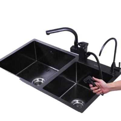 China With Faucet Modern Handcrafted Kitchen Sink With Drainer, Rectangle Sink In Kitchen Black Sink Strainer Kitchen for sale