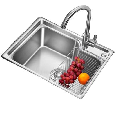 China Without Faucet Economic Prices Double Bowl Stainless Steel Sink Kitchen,Drain Basket With Kitchen Sink for sale