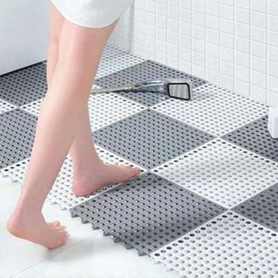 China Viable Low Price With Drain Holes Suction Cups Bath Shower Mat, Plastic Shower Mat Anti Slip Bathroom Mat Bath Mat for sale