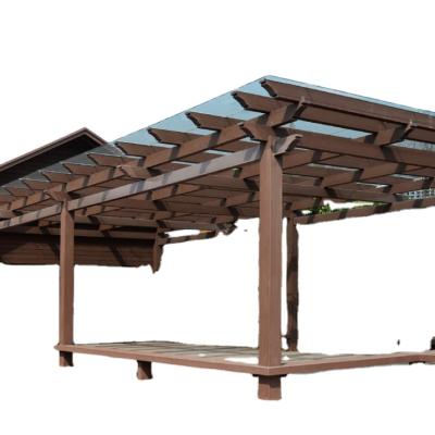 China New type easily assembled pergola made up of all weather durable WPC garden for sale