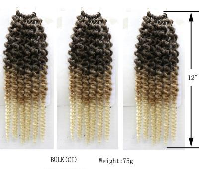 China Wholesale Goddess Synthetic Blonde French Cuban Twist Ombre Braid Hair Extension Crochet Hair Faux Curly River Locs for sale